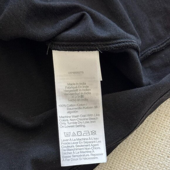 Madewell Essential Slim Tee in Lightweight Cotton in Jet Black, Size Small - Picture 9 of 10